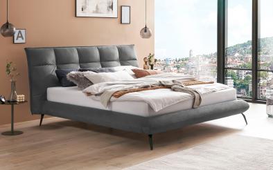Pat dublu tapitat Mariela pentru saltea cu doua fete 160/200 Pat dublu taptat 160/200